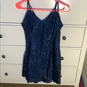 Blue slip dress